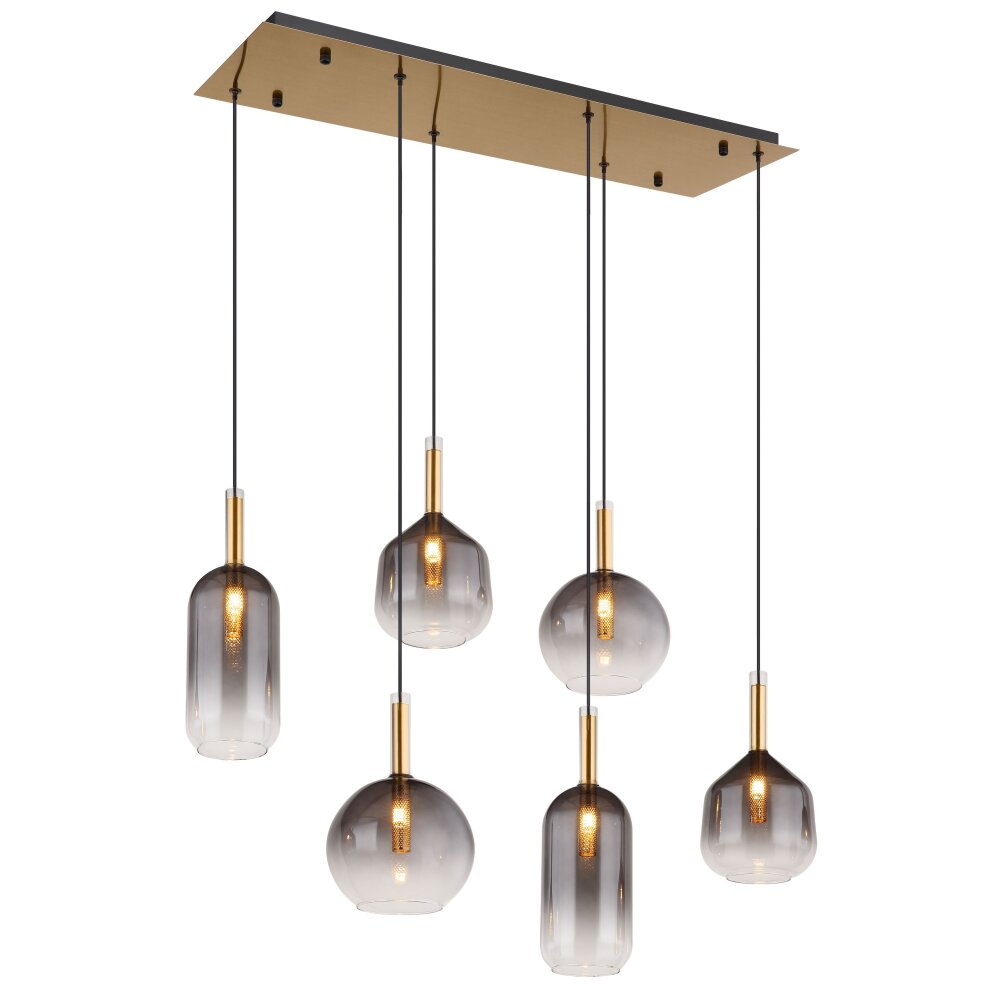 Globo Elisabeth Hängeleuchte Messing, 6-flammig main product photo