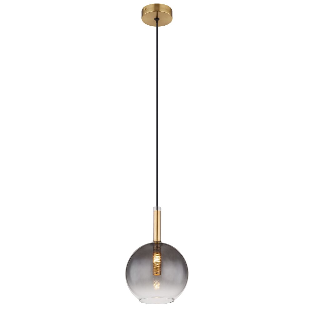 Globo Elisabeth Hängeleuchte Messing, Schwarz, 1-flammig main product photo