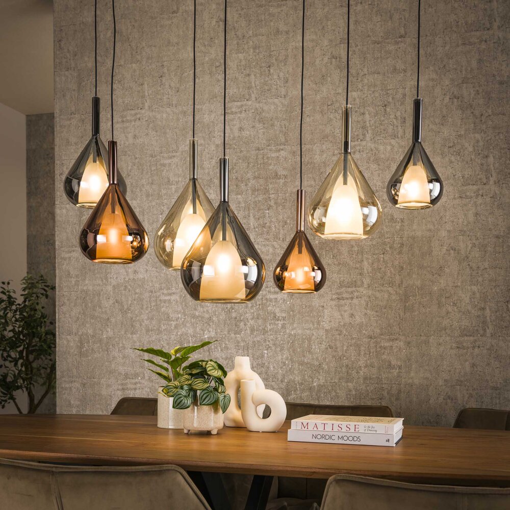 Wings Pendelleuchte Anthrazit, 7-flammig main product photo