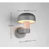 Trio FRASER Wandleuchte Holz hell, 1-flammig