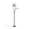 Trio Chris Stehlampe LED Braun, 2-flammig