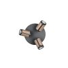 Trio Gillan Deckenspot Braun, 3-flammig