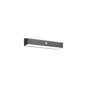 Reality SILVES Wandleuchte LED Schwarz, 1-flammig, Bewegungsmelder