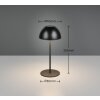 Reality Ortiz Tischleuchte LED Schwarz, 1-flammig
