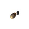Reality Bidar Wand- und Deckenspot Schwarz-Gold, 1-flammig