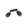 Reality Bidar Deckenspot Schwarz-Gold, 2-flammig