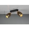 Reality Bidar Deckenspot Schwarz-Gold, 2-flammig