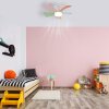Globo Hines Deckenventilator LED Bunt, Weiß, 1-flammig, Fernbedienung