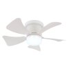 Globo Hines Deckenventilator LED Weiß, 1-flammig, Fernbedienung