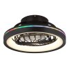 Globo Deanne Deckenventilator LED Schwarz, 1-flammig, Fernbedienung, Farbwechsler