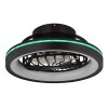 Globo Deanne Deckenventilator LED Schwarz, 1-flammig, Fernbedienung, Farbwechsler