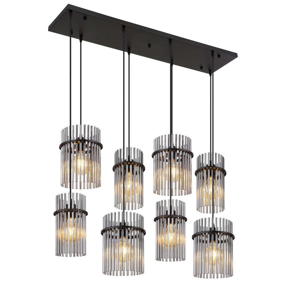Globo Gorley Hängeleuchte Schwarz, 8-flammig main product photo