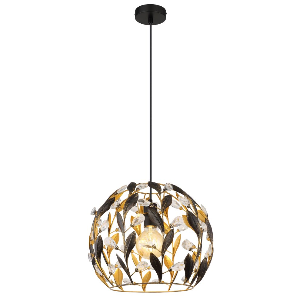 Globo Mika Hängeleuchte Schwarz, 1-flammig main product photo