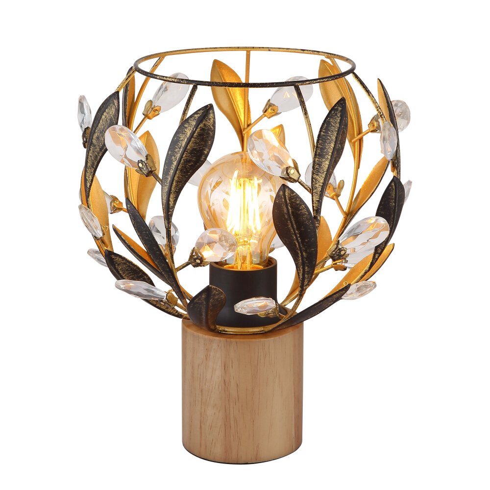 Globo Mika Tischleuchte Braun, 1-flammig main product photo
