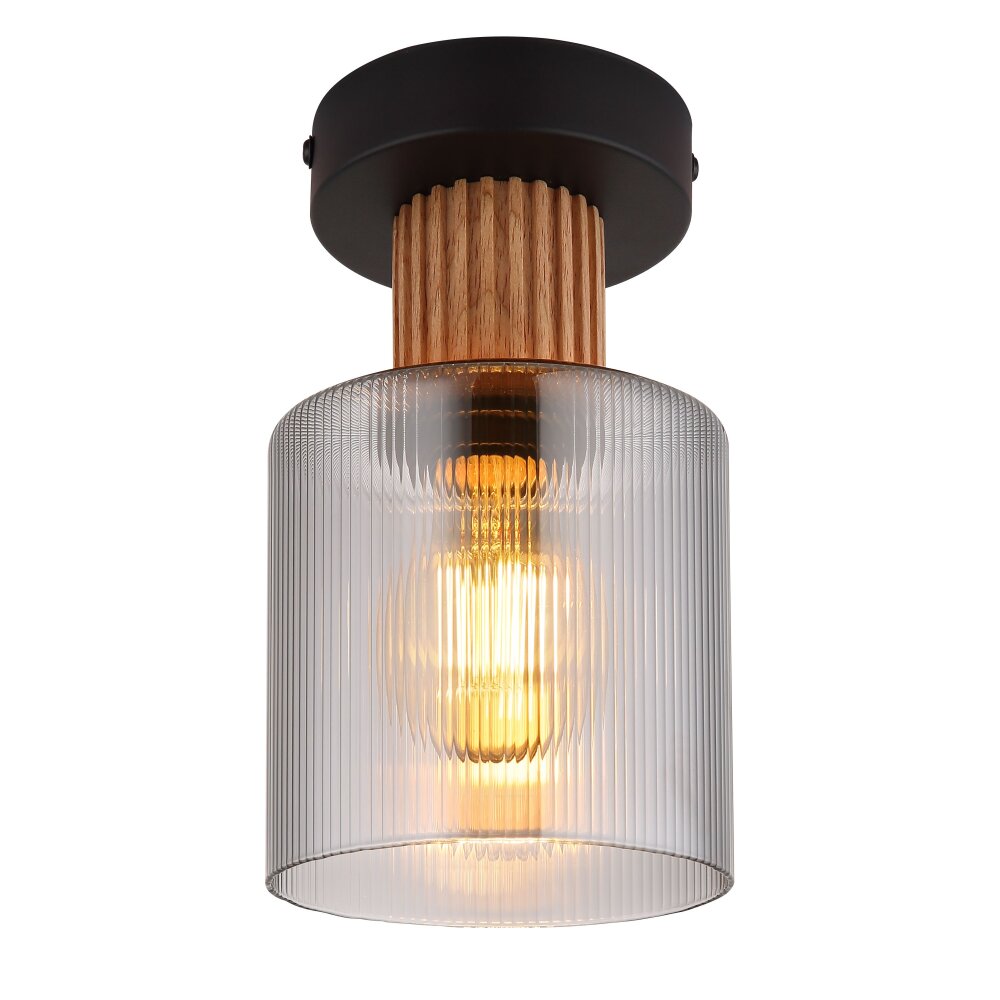 Globo Aleidis Deckenleuchte Dunkelbraun, Schwarz, 1-flammig main product photo