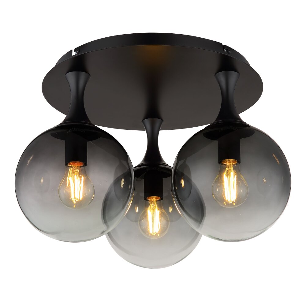 Globo Dalton Deckenleuchte Schwarz, 3-flammig main product photo