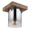 Globo Underwood Deckenleuchte Holz dunkel, Naturfarben, 1-flammig