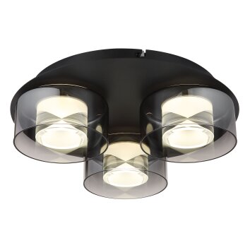Globo Belinda Deckenleuchte LED Schwarz, 1-flammig