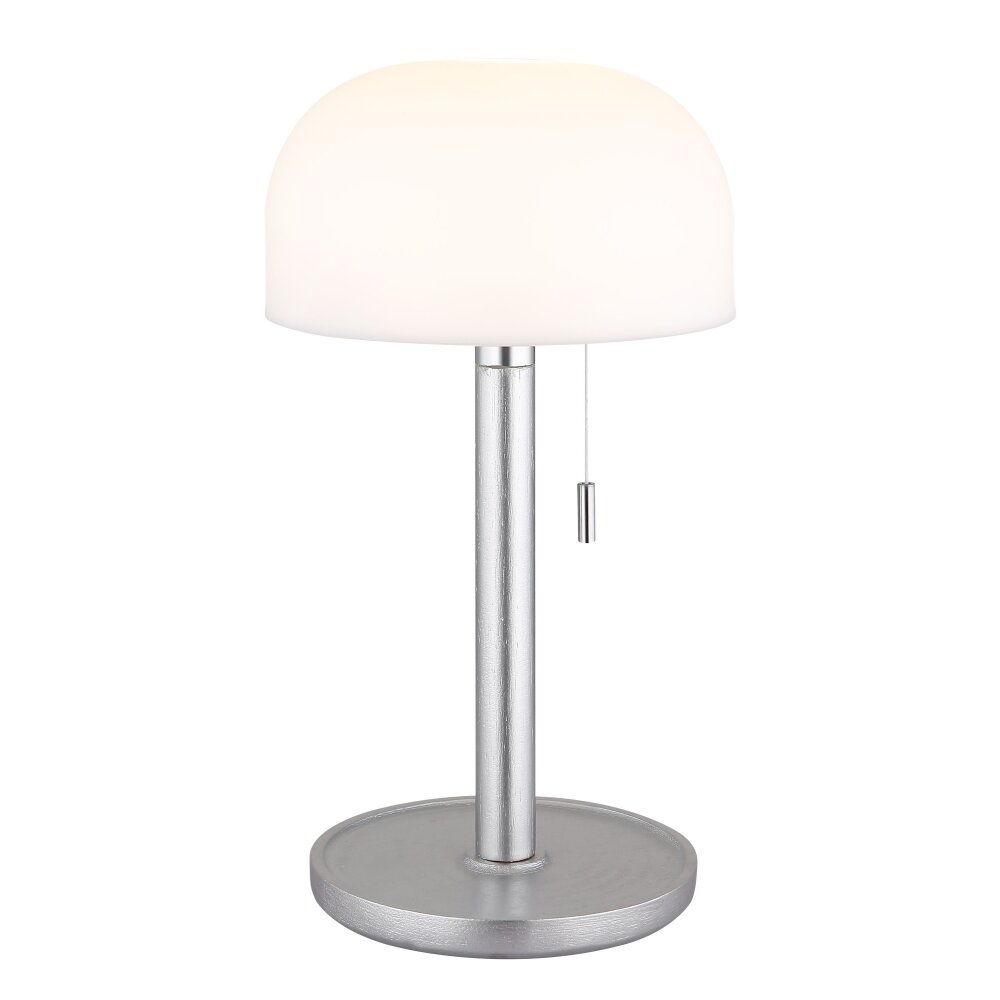 Pilz Look Globo Norman Tischleuchte LED Silber, 1-flammig main product photo