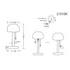 Pilz Look Globo Norman Tischleuchte LED Silber, 1-flammig