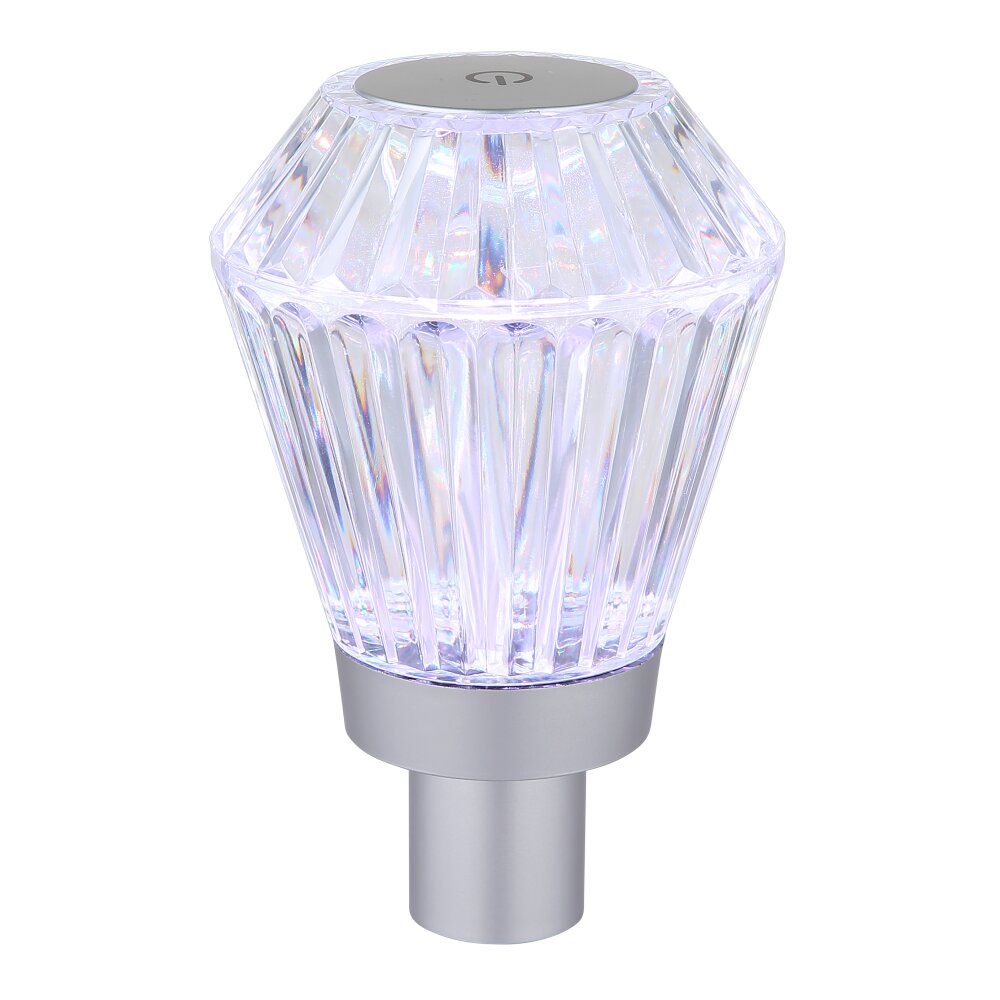 Globo Polimi Tischleuchte LED Silber, 1-flammig, Farbwechsler main product photo