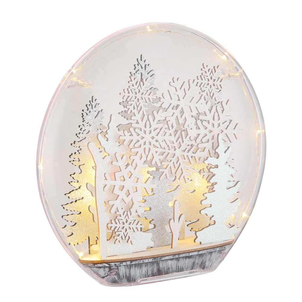 Globo Winteria Dekoleuchte LED Silber, Transparent, Klar, Weiß, 12-flammig main product photo