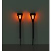 Globo Solarleuchte Solarleuchte LED Schwarz, 6-flammig