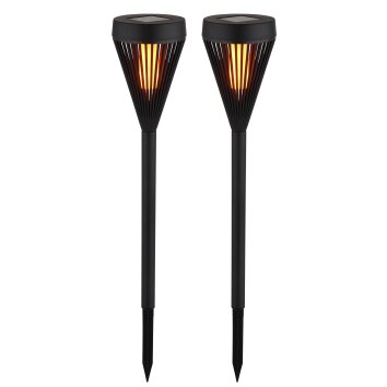 Globo Solarleuchte Solarleuchte LED Schwarz, 6-flammig