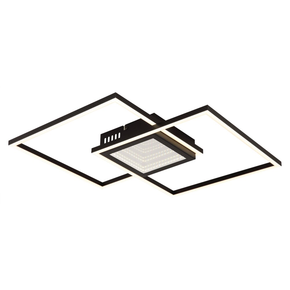 Globo Saunders Deckenleuchte LED Schwarz, 1-flammig, Fernbedienung main product photo