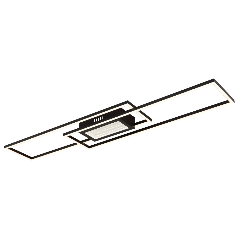Globo Saunders Deckenleuchte LED Schwarz, 1-flammig, Fernbedienung main product photo