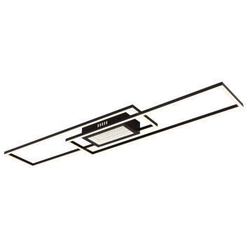 Globo Saunders Deckenleuchte LED Schwarz, 1-flammig, Fernbedienung
