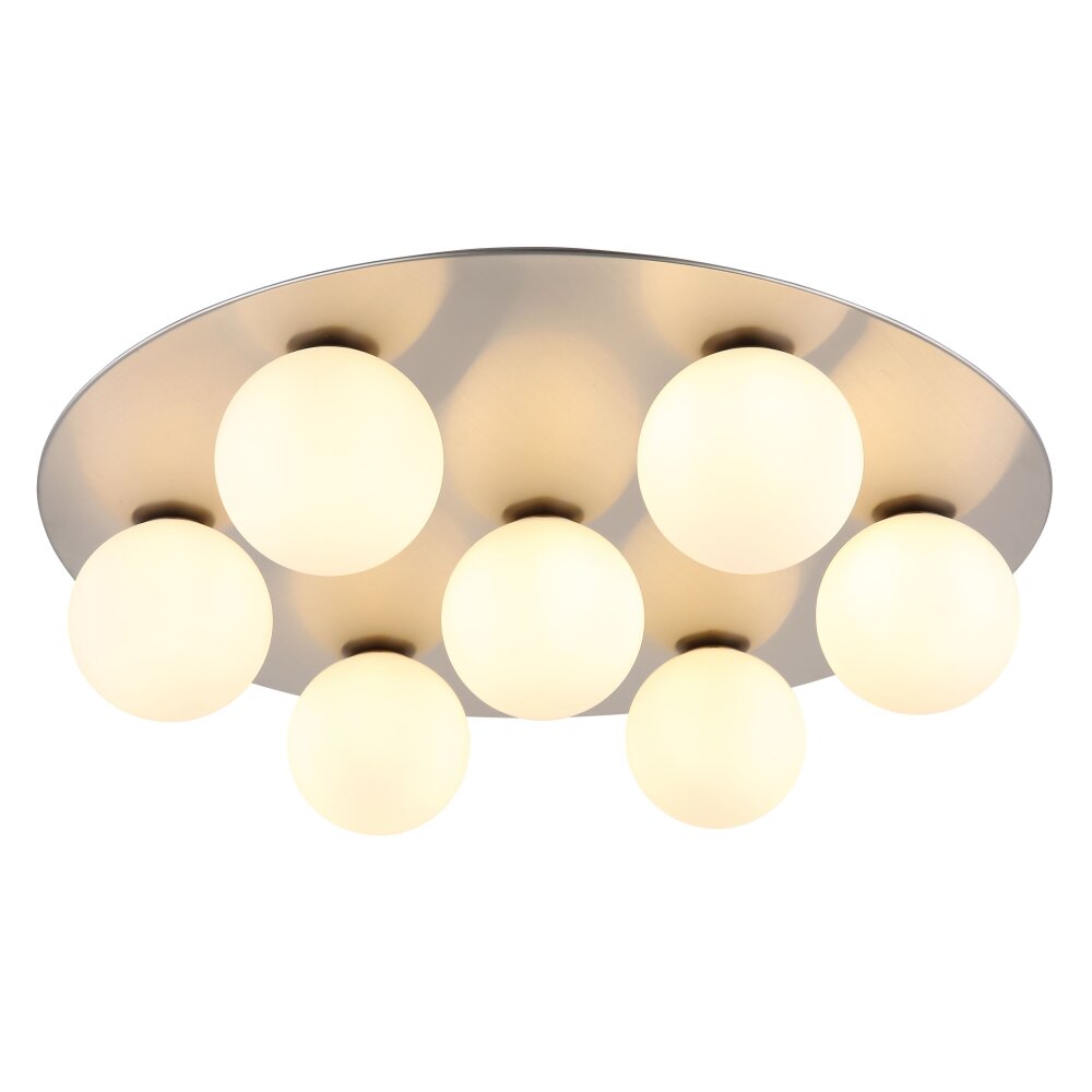 Globo Riha Deckenleuchte Nickel-Matt, 7-flammig main product photo