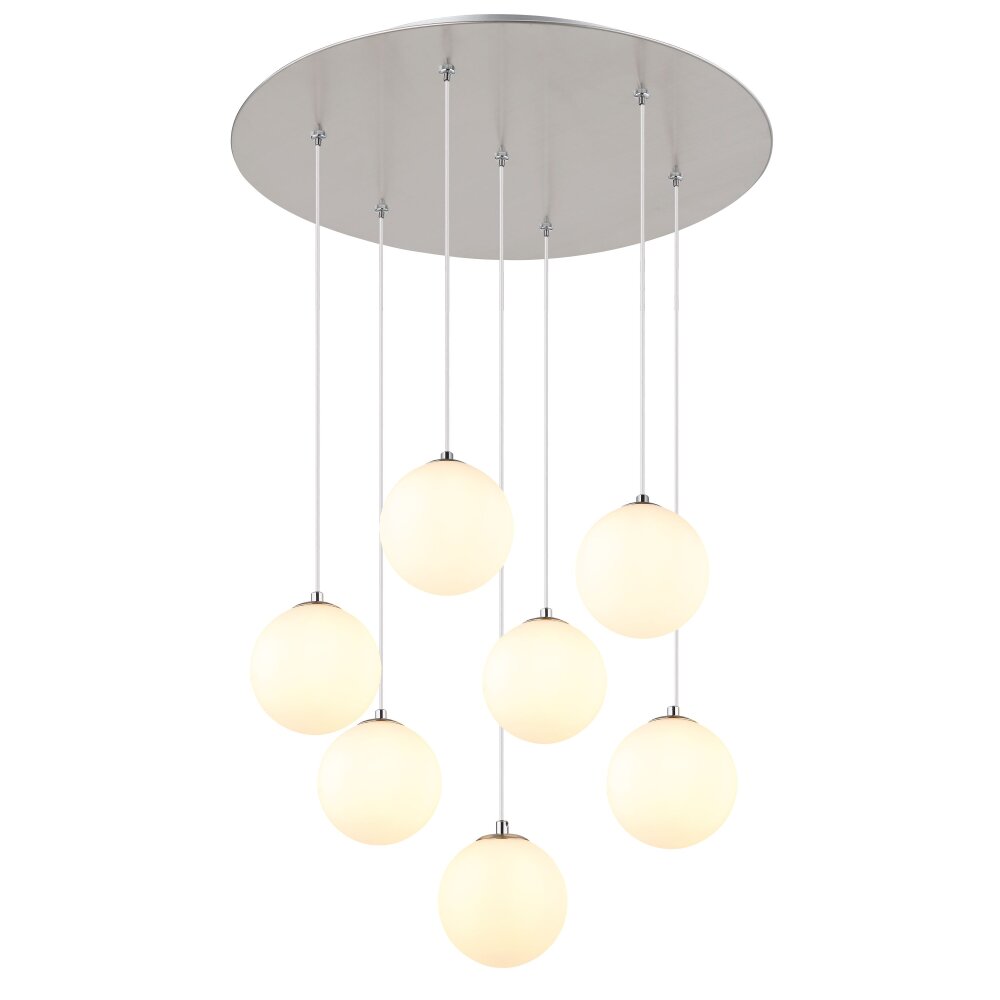 Globo Riha Hängeleuchte Nickel-Matt, 7-flammig main product photo