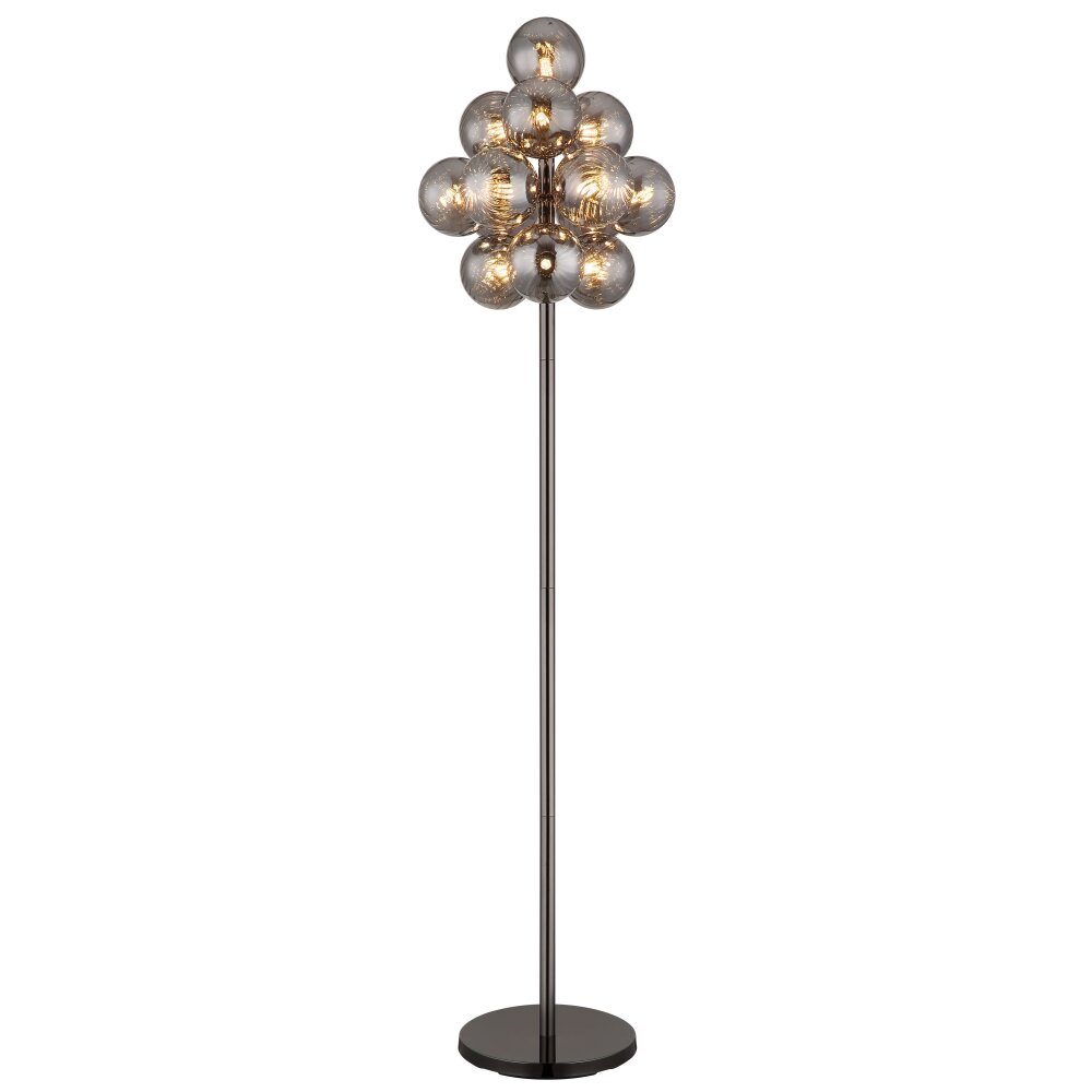 Globo Conor Stehleuchte Chrom, Schwarz, 13-flammig main product photo