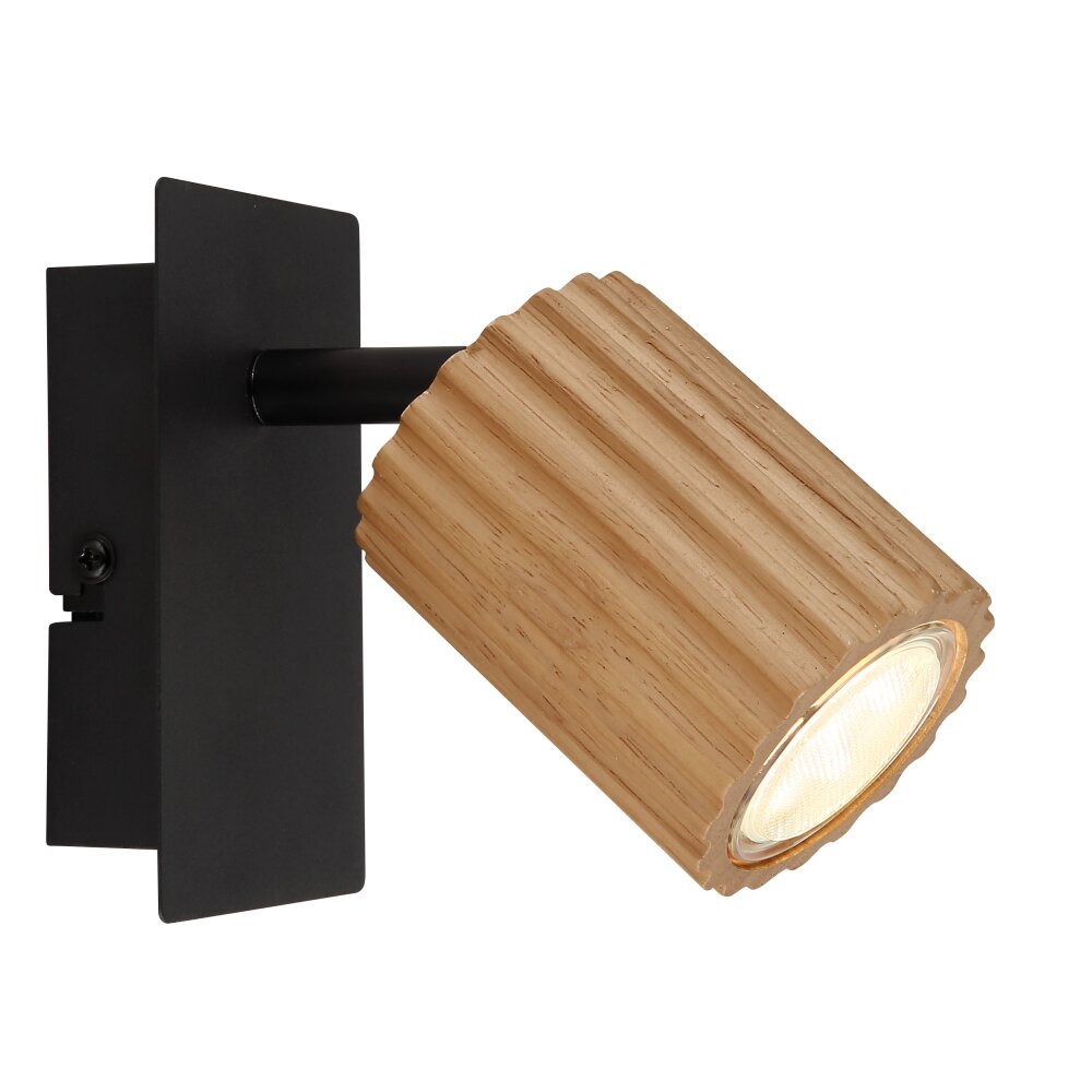 Globo Wenzel Decken- und Wandleuchte Schwarz, 1-flammig main product photo