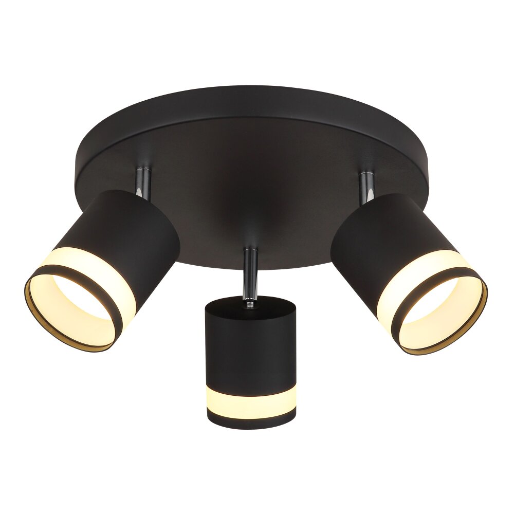 Globo Lucero Deckenleuchte Schwarz, 3-flammig main product photo