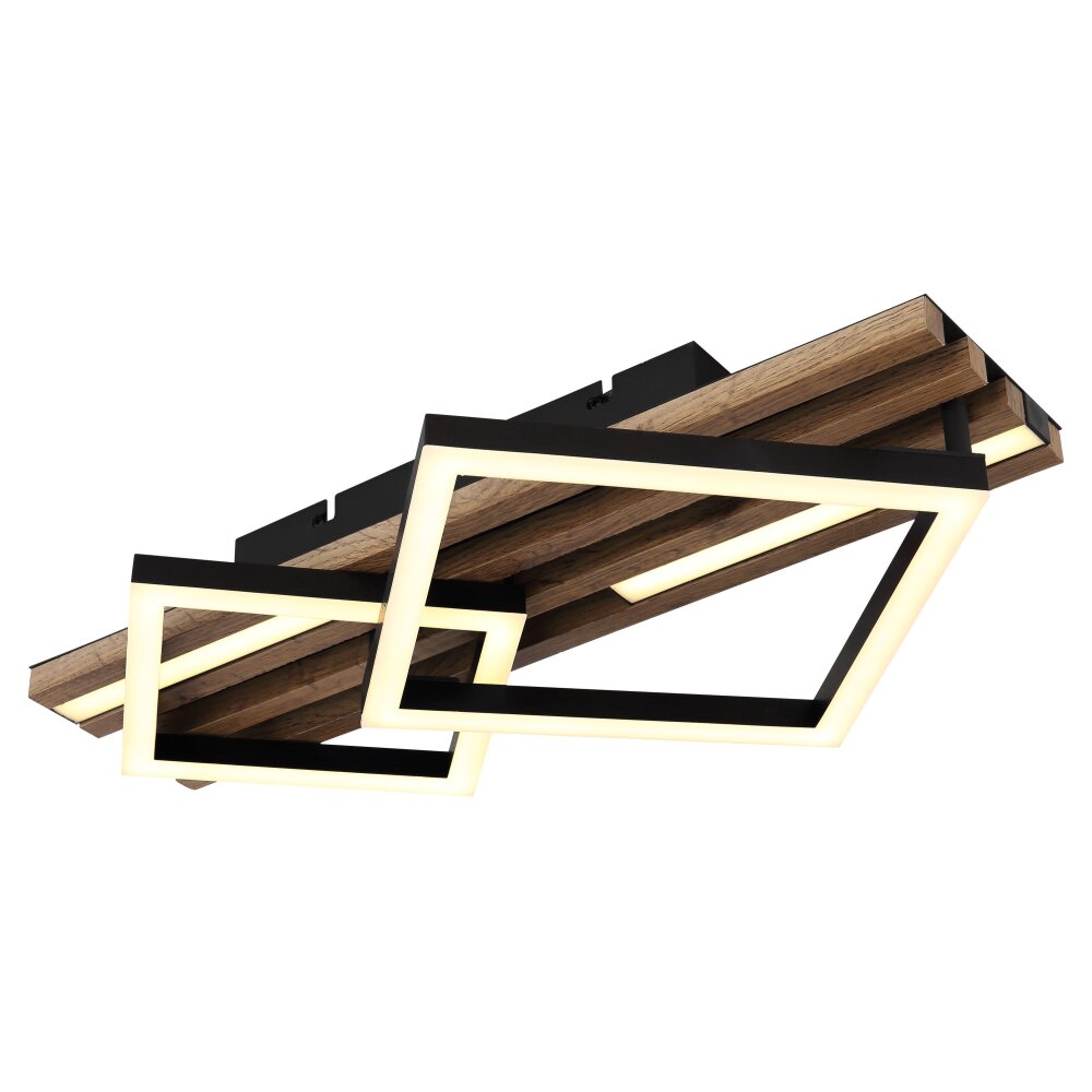 Globo Obrien Deckenleuchte LED Naturfarben, Schwarz, 1-flammig main product photo
