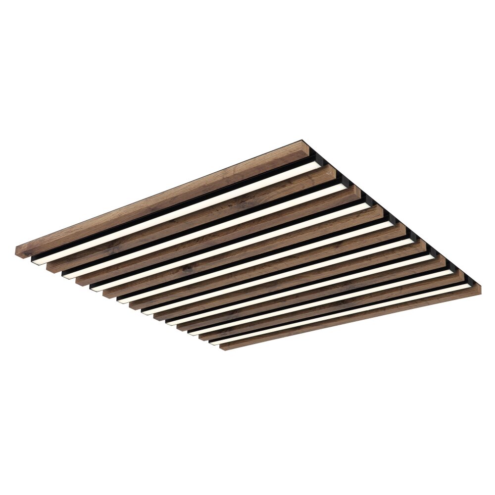 Globo Hayden Deckenleuchte LED Naturfarben, Schwarz, 1-flammig, Fernbedienung main product photo