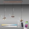 Paul Neuhaus Q-Rotate Pendelleuchte LED Braun, 3-flammig, Fernbedienung