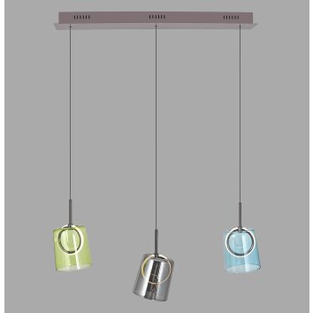 Paul Neuhaus Zula Pendelleuchte LED Braun, 3-flammig