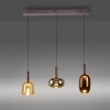 Paul Neuhaus Irides Pendelleuchte LED Braun, 3-flammig