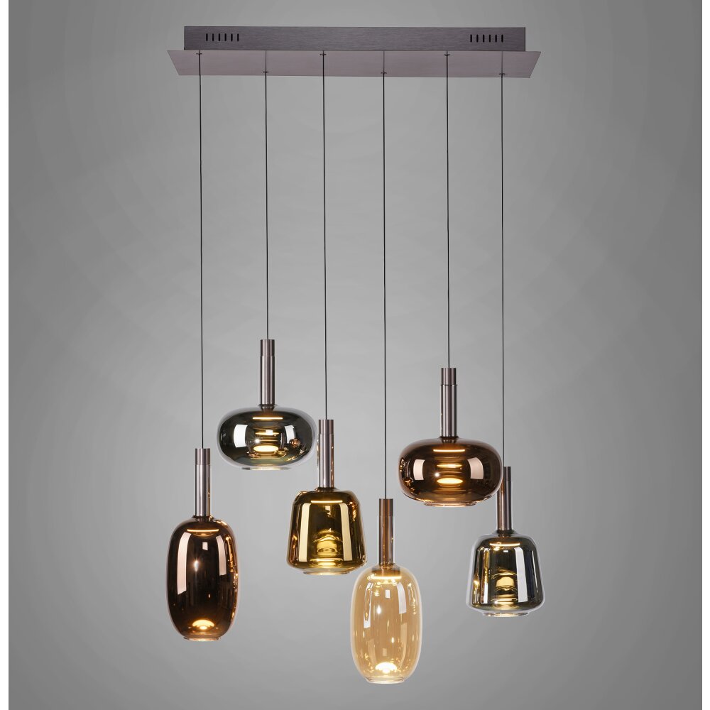 Paul Neuhaus Irides Pendelleuchte LED Braun, 6-flammig main product photo