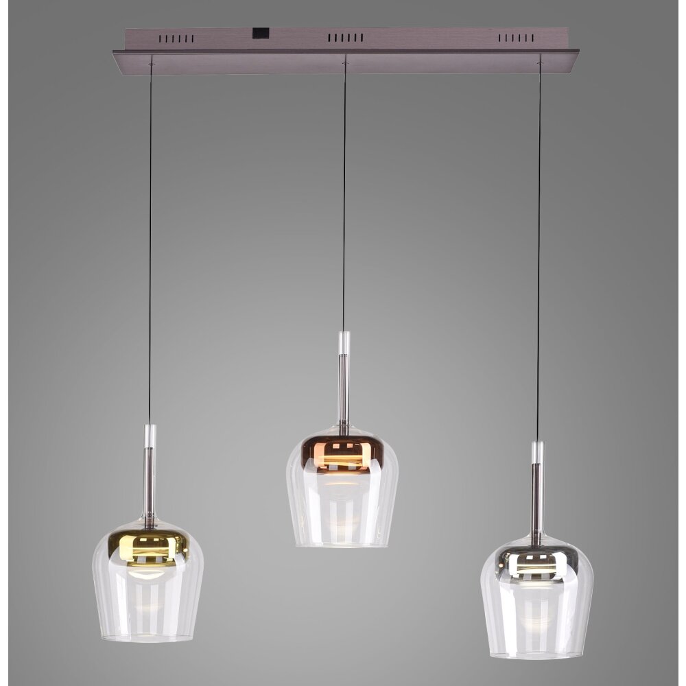 Paul Neuhaus Q-Kon Pendelleuchte LED Braun, 3-flammig, Fernbedienung main product photo