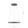 Paul Neuhaus PURE E-Loop Pendelleuchte LED Schwarz, 2-flammig, Fernbedienung