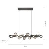 Paul Neuhaus PURE E-Popup Pendelleuchte LED Grau, 18-flammig, Fernbedienung