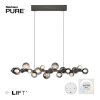 Paul Neuhaus PURE E-Popup Pendelleuchte LED Grau, 18-flammig, Fernbedienung