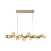 Paul Neuhaus PURE E-Popup Pendelleuchte LED Bronze, 18-flammig, Fernbedienung
