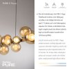Paul Neuhaus PURE E-Popup Pendelleuchte LED Bronze, 18-flammig, Fernbedienung