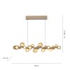 Paul Neuhaus PURE E-Popup Pendelleuchte LED Bronze, 18-flammig, Fernbedienung