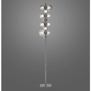 Paul Neuhaus PURE Popup Stehleuchte LED Grau, 12-flammig